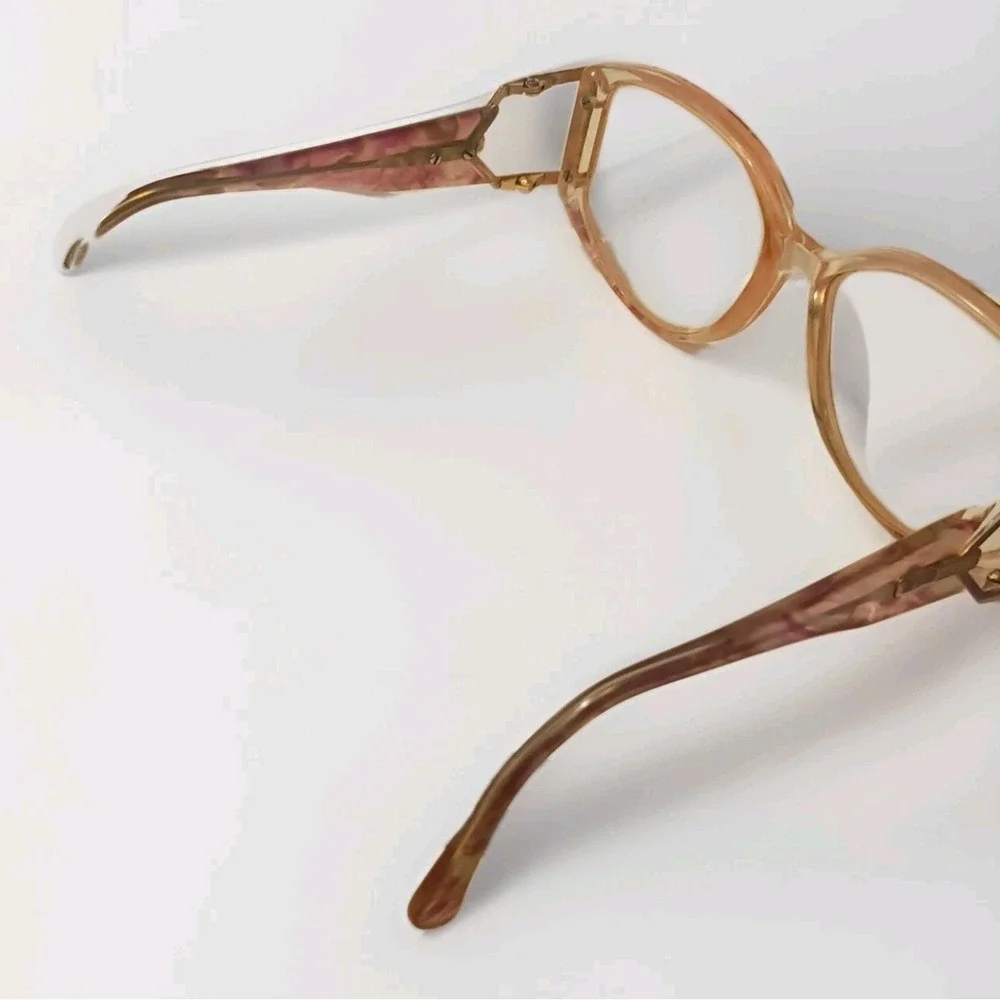SL Gold & Marble Pink Vintage Eyeglass